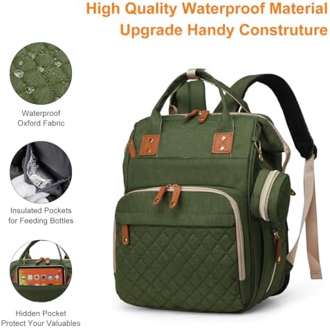 Diaper Bag with Changing Station, Baby Backpack with Foldable Changing Pad - Image 4