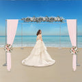 Adjustable Wedding Arches for Ceremony, 4 Post Hardware Kit, Outdoor Wedding Party Stand, 4 Post Backdrop Stand Kit Wedding Decorations Arch Square Backdrop Stand, 9.84 * 9.84 * 9.84ft Silver by TouSuaRSi