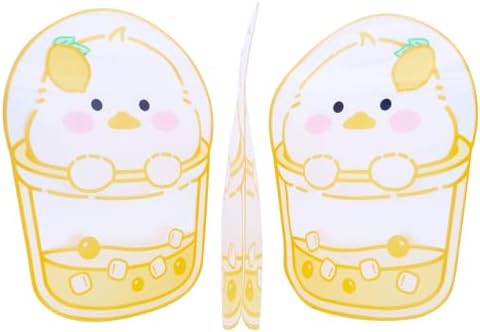 QQ Studio 50 Animal Boba Cup Design Goodie Bags Clear Window Plastic Resealable Zipper Seal Lock Packaging Food Storage Pouch Party Favor Birthday Bags with Top Handle - Image 6