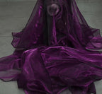50 Yard Organza Fabric 44" Wide for Wedding Event Décor - Dark Purple - Image 4