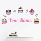 Oliver's Labels Premium Name Wall Decals - Matte Finish Personalized Wall Art for Kids' Rooms & Nurseries (Cupcakes) - Image 3