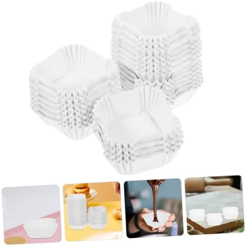 Square Cupcake Paper Liners 2000pcs White Oil Proof - Image 2