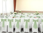 YMHPRIDE 60 PCS Sage Green Satin Chair Sashes, 7x108 Inch Ties Chair Bows - Image 6