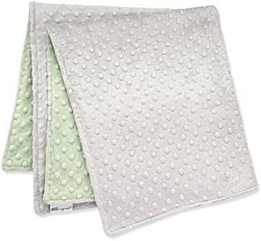 MEG ORIGINAL Baby Blanket Green/Gray Made from Super Soft Minky Dot Material (Snuggle (30 x30 in)) - Image 5