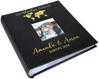 Personalized Photo Album, Custom Engraved Picture Album, Holds 200 4" x 6" Photos, Leatherette and Laser Engraved Scrapbook, Adventure Together, Black by GiftsForYouNow