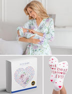 Mommy and Me Robe and Swaddle Set | Maternity Robe Matching Baby Girl, Boy - Image 6