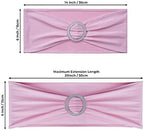 Babenest 50PCS Spandex Chair Sashes Bows with Buckle for Wedding Deco, Pink - Image 6