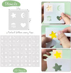 97 Pcs Baby Shower Game Sign Set Includes Decorative Square Signs 56 DIY Blank Wooden Blocks 20 Fabric Pens Baby Shower Game Prizes - Image 2