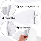 Vienrose Scrapbook Photo Album with Corner Stickers 12x12 inches DIY with Cover Photo Pocket 80 Pages Silk Ribbon Hardcover Album for Guest Book Wedding Baby Shower Christmas White - Image 4