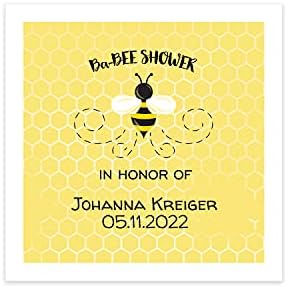 Baby Bee Personalized Baby Shower Beverage Napkins / 100 Custom Cocktail Napkins/Adorable Honey Bee Napkin Design/Surprise Baby Shower Party Supplies by CanopyStreet