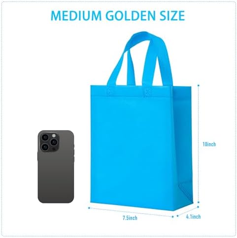 SPERPAND 100Pcs Gift Bags Medium Size, Reusable Goodie Bag, Party Favor Bags with Handles for Wedding, Birthday, Party Supplies - Image 4