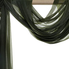 Pack of 5 Yard Chiffon Drapery Fabric, 60" Wide, Multiuse - Olive Green - Image 6