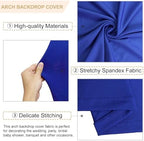7.2FT Arch Backdrop Cover Royal Blue Spandex Arch Cover Chiara Round Top Arch Cover Backdrop Fabric for Wedding Ceremony Metal Arch Backdrop Stand Cover for Birthday Baby Shower Decorative Supply - Image 3
