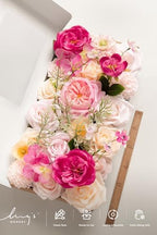 Ling's moment Artificial Blush Flowers Combo, Berry Pink & Cream, Deluxe - Image 6