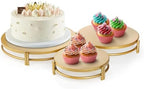 Gold 3Pcs Nesting Metal Cake Plate Stand Set 8" 10" 12" Dessert - Image 5
