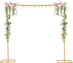 6.6ftx6.9ft Backdrop Stand, Portable Pipe and Drape Backdrop Stand for Parties Silver Wedding Garden Balloon Arch Frame for Wedding Birthday Parties Banquets Background Decor (6.6x 6.9ft) by Unknown