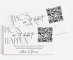 Wedding Pics or It Didn't Happen QR Code Card, Photo Card, Social Media Online, Wedding Website, Modern, Minimalist Pictures, Capture the Love, Any Occasion Personalized Favors by AllEwiredUp