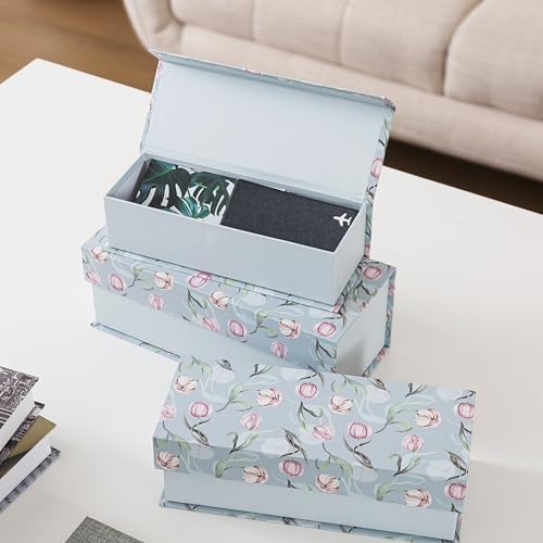 Soul & Lane - Decorative Storage Boxes with Lids, Set of 3, Spring Classic - Image 6