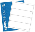 OnlineLabels 8" x 2.5" Rect. Labels - Weatherproof Polyester - 100 Sheets by OnlineLabels