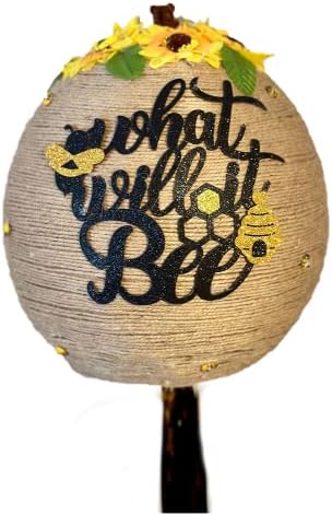 Gender reveals, ballons pinata, pinata, gender reveal, bee, honeycomb, hive bee, sunflowers, handmade, baby shower, party, decoration by Handmade