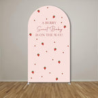 A Berry Sweet Baby is On The Way Arch Backdrop Cover Pink Strawberry Birthday Party Decorations Arch Stand Covers Baby Shower Fiesta Parties(3x6ft Cover,3892) - Image 2