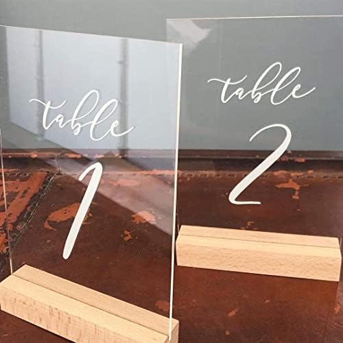 20 Pack Clear Acrylic Blank Signs for Table Numbers, 5x7 Inch Clear Acrylic Blank Sheet Sign 1/8 inch Thick, Use for DIY Wedding Table Signs Display Party Events - Image 6