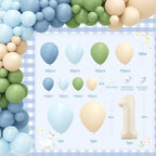 NANAGALI One Silly Goose Birthday Decor Boy, Blue Silly Goose Funny First Birthday Backdrop Balloons Arch Box High Chair Banner Bday Party Idea for Baby Boy - Image 3