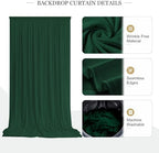 30ft x 10ft Hunter Green Wrinkle Free Backdrop Curtains for Wedding Party Backdrops Curtain Drapes Fabric Decorations Photo Back Drop Cloth for Baby Shower Photography Stage Reception - Image 3