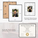 Signature Picture Frame 16x20, Aluminum Signable Frame with Glass, Black - Image 2