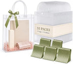 Dobafun Clear Gift Bags with Handles, 55 PCS Clear Goodie Bags with Ribbon by Unknown