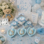 Baby Shower Favor, 50 Set of Scented Stone Angel with Wing Baby Favor Magnet, Pink White Blue Baby Favor Boy with Thank You Tags, Baptism Favor, Magnets Favors, Communion Favors Gender Reveal (Blue) - Image 6