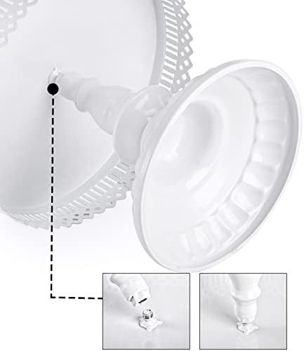 Hedume 10-Set Cake Stands, Metal Cupcake Stand Set with Multiple Combination Styles, Dessert Plate Cake Serving Tray Candy Fruit Display Tower for Wedding, Birthday Party, Anniversary, Baby Shower - Image 2