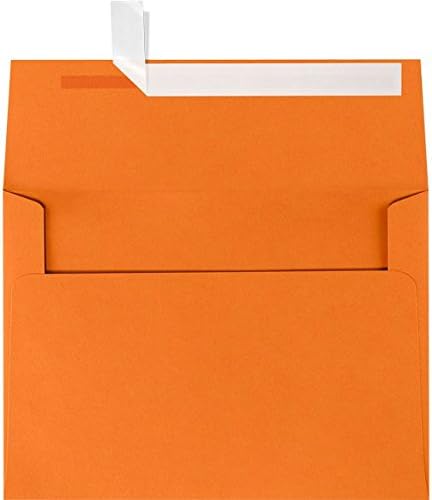 LUXPaper A4 Invitation Envelopes | Peel & Press | 4 1/4" x 6 1/4" | Mandarin Orange | 80lb. Text | 500 Qty by LUXPaper