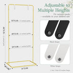 EMART Wedding Welcome Sign Stand 68'' Gold Adjustable Easel Display Stand - Image 5