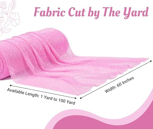 Pack of 40 Yard Chiffon Drapery Fabric, 60" Wide, Multiuse - Bubblegum Pink - Image 2