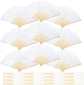 50 Pcs White Paper Fans Paper Hand Fan- Handheld Paper Folded Fan for Wedding Party and Home Decoration by YOKIND