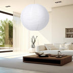 Glooglitter 5 Pcs 30 Inch White Paper Lanterns Large Paper Lamp - Image 6