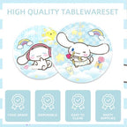 141Pcs Cinna-morolls Parties,Cinna-morolls Party Tableware Party Disposable Dinnerware Plates Cups Napkins for Cinna-morolls Baby Shower Party Decoration Supplies,Serves 20 - Image 3
