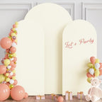 Wokceer Ivory Arch Backdrop Covers Stretchy Backdrop 7.2FT, 6FT, 6FT - Image 3
