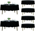 Fokitut 6 Pack Round Tablecloth, 70 Inch, Stain Resistant and Wrinkle Polyester Table Cloth, Fabric Table Cover for Kitchen Dining, Wedding, Party, Holiday Dinner-Black by Fokitut
