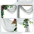 Pack of 1 Wedding Arch Drape Panel Fabric 30" x 40ft - Grey - Image 5