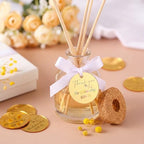 100 Set Gold Acrylic Thank You for Celebrating with Us Tags, with String Round Gold Mirrored Favors Labels, Thank You Gift Tags for Baby Shower Birthday Wedding Bridal Shower for Guests - Image 4