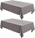 Fitable 2 Pack Stone Faux Linen Tablecloths Rectangle 60x102 Inch by Fitable