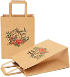 50Pcs 10x8x4.7 Thank You Gift Bags Bulk, Thank You Bags for Business Small, Sturdy Brown Paper Small Gift Retail Bag Bulk (A) - Image 4