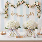 Zeyune 4 Pack Artificial Hydrangea Flowers with Vase (White) - Image 4