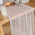 Set of 6 Pearl Table Runner 10ft, 29 * 120 Inch White Table Cloth Pearl Sheer Tulle Table Cover,Table Runner for Wedding Party Baby Shower Birthday Home Decor by WelcometoPsasrm--Direct