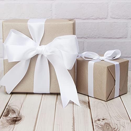 Ribbli White Double Faced Satin Ribbon,1-1/2” x Continuous 25 Yards,Use for Bows Bouquet,Gift Wrapping,Wedding,Floral Arrangement (Pack of 3) - Image 3
