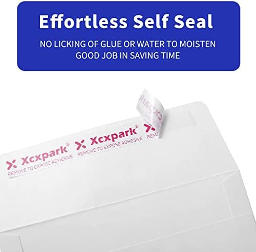 Xxcxpark 250 Qty Printable A9 Invitation Envelopes 5.75 x 8.75 Cards, Self Seal 120GSM white Paper Envelopes for Invitations, Papers, Photos, Documents, Wedding, Baby Shower, Easy to Seal and Peel - Image 4