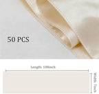 Satin Chair Sashes Bows 50 Pack Universal Polyester Chair Ribbons for Wedding Anniversary Retirement Party Birthday Engagement Banquet Graduation Outdoor Events Decor (Ivory, 50 pcs) - Image 3