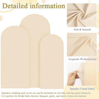 FOTSHARER Spandex Arch Backdrop Cover Set of 3 Beige Wedding Arch Cover 4FT 5FT 6FT Arch Covers for Balloon Frame Stand 2-Sided Arches Backdrop Stretchy Covers for Wedding Banquet Party Banquet Decor - Image 2